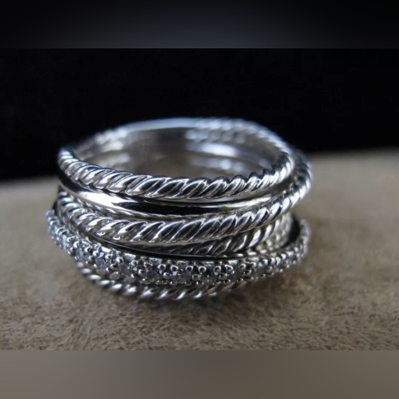 DAVID YURMAN CROSSOVER DIAMOND RING - Picture 7 of 8